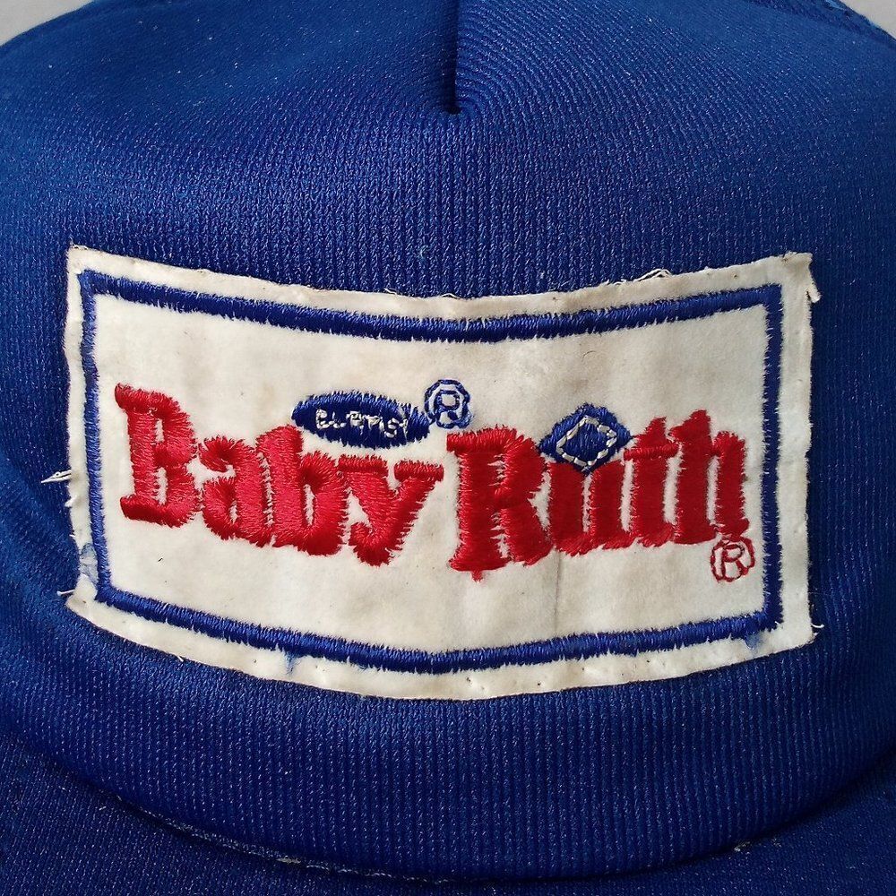 Vintage New Era Baby Ruth Patch Snap Back Trucker Hat View 2